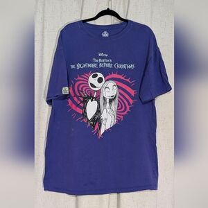 Disney Purple Nightmare Before Christmas Tee Sally And Jackskellington
